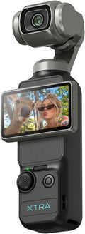 Xtra Muse Professional Vlogging Camera with 1'' CMOS Sensor, 4K/120fps Video Capability, Compact Design with 3-Axis Gimbal Stabilizer, Fast Autofocus, and Advanced Face/Object Tracking for Photography and Videography