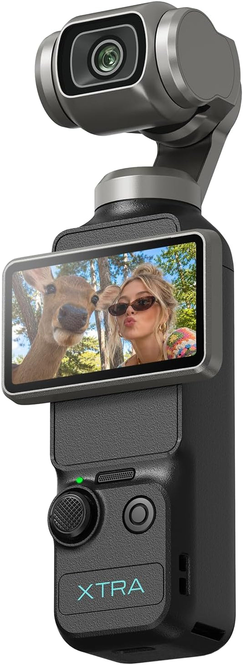 Xtra Muse Professional Vlogging Camera with 1'' CMOS Sensor, 4K/120fps Video Capability, Compact Design with 3-Axis Gimbal Stabilizer, Fast Autofocus, and Advanced Face/Object Tracking for Photography and Videography